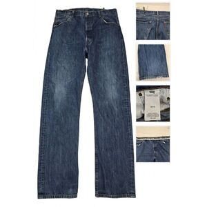 Vintage Levis 501 Button Fly Jeans 40x34 Blue Denim Made in Mexico Thrashed Work